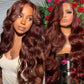 Reddish Brown Colored 13x6 Lace Front Closure Wig 5x5 Glueless Ready To Wear Human Hair Wig Body Wave