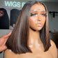 Balayage 1B/30# Colored BOB HD Transparent 13x6 Lace Front Wig 5x5 Glueless Ready To Go Human Hair Wig