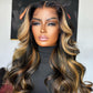 Highlight Brown Colored 13x6 Lace Front Closure Wig 5x5 Glueless Ready To Wear Human Hair Wigs Brazilian Body Wave