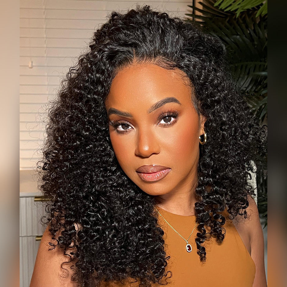 Premium 10A Pre Plucked 6x5 Glueless Lace Closure Wig Kinky Curly Ready To Wear 13x6 Lace Front Human Hair Wigs