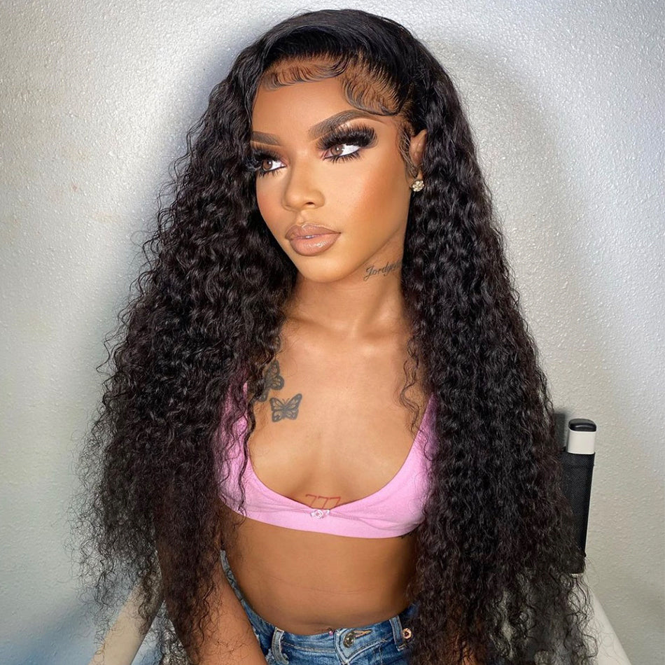 Transparent 13x6 Lace Front Closure Wig 6x5 Ready To Go Human Hair Wigs Malaysian Jerry Curly Wigs
