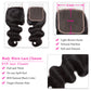 10A Body Wave Human Hair 3 Bundles With 5x5 Closure 100% Remy Human Hair