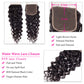 10A Water Wave Human Hair 3 Bundles With 5x5 Closure 100% Remy Human Hair