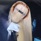 Ombre Blonde Color #4/613 HD Transparent 13x6 Lace Front Human Hair Wig