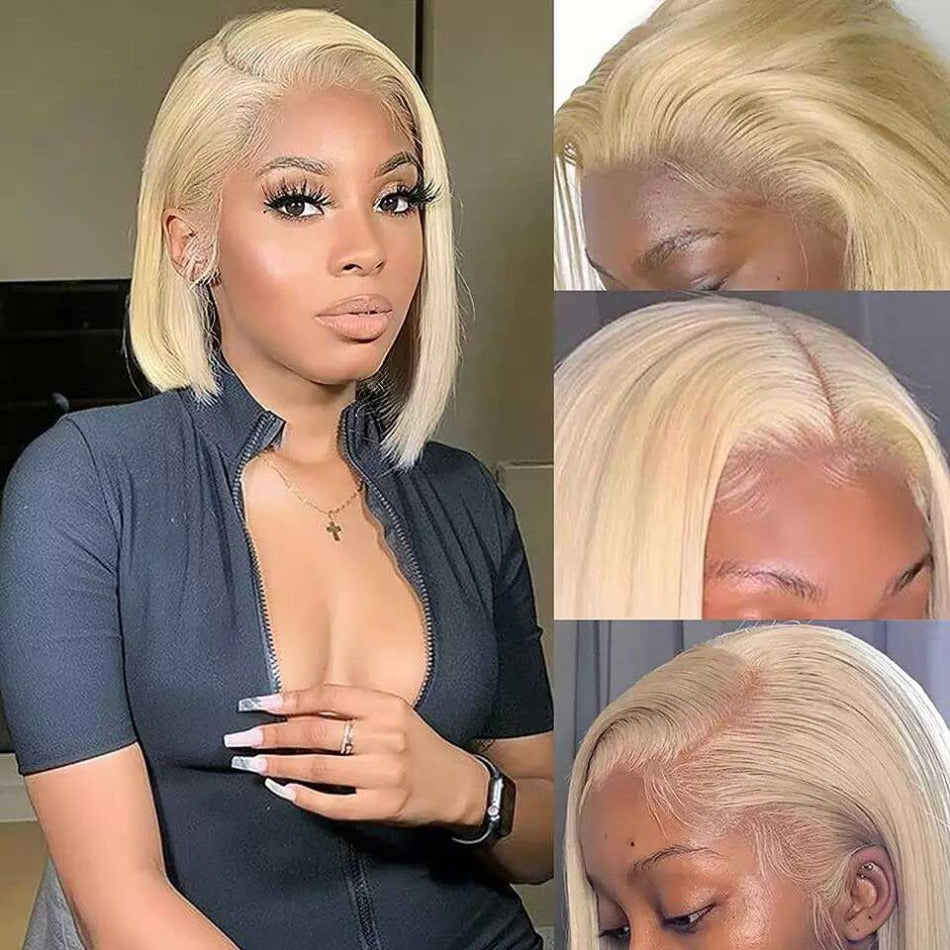SUPER DEAL ! 613 Blonde 13x4 Lace Frontal Bob Wigs 13x6 Lace Front Human Hair Wigs