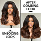250% Density Heavy Layered Cut Ombre Brown Colored Glueless Lace Wig