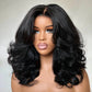 250% Density Curtain Bang Layered Cut Glueless Lace Wig