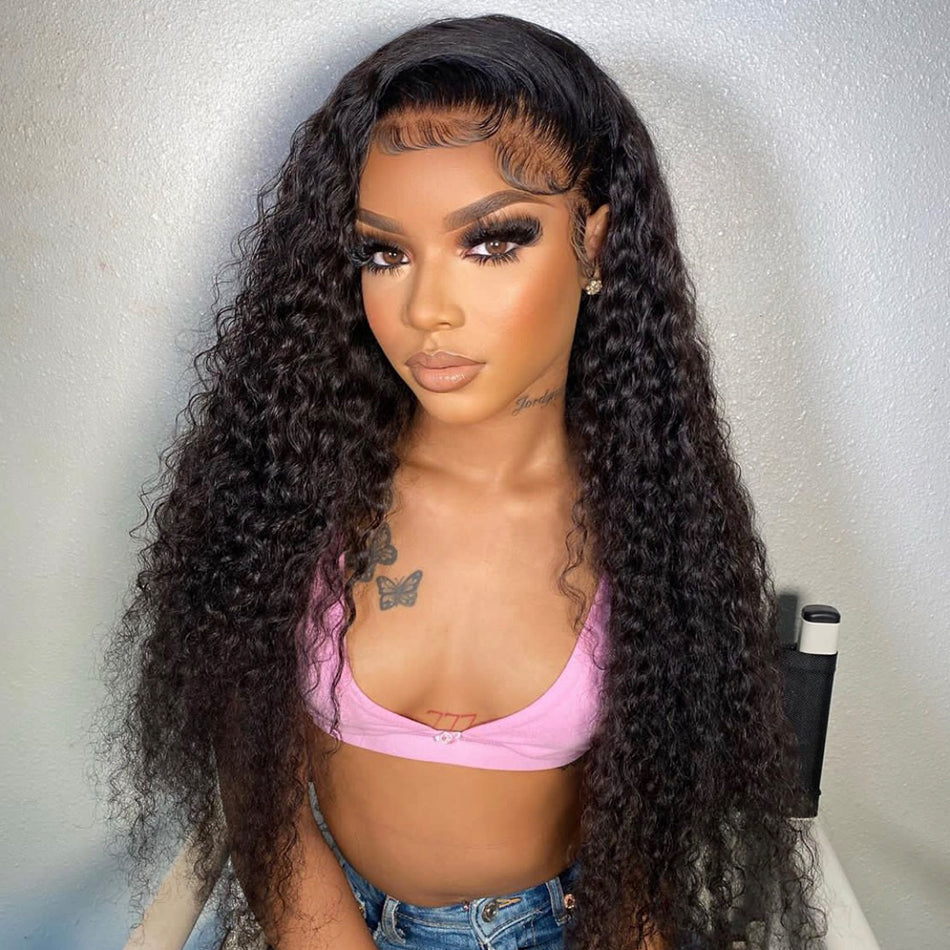 Transparent 13x6 Lace Front Closure Wig 6x5 Ready To Go Human Hair Wigs Malaysian Jerry Curly Wigs