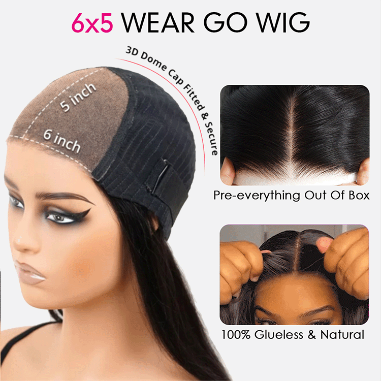 Premium 10A 210% Density Ombre Dark Brown 6x5 Glueless 13x6 Lace Front Human Hair Wigs