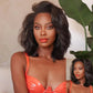 Chic Side Part Layered Cut Glueless Lace Human Hair Wigs-013