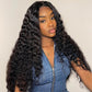 Transparent 13x6 Lace Front Closure Wig 5x5 Ready To Go Human Hair Deep Wave Wig
