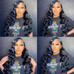 Hightlight Black With Blue 5x5 Glueless Lace Closure Ready To Go Wig  13x6 Lace Front Human Hair Wig
