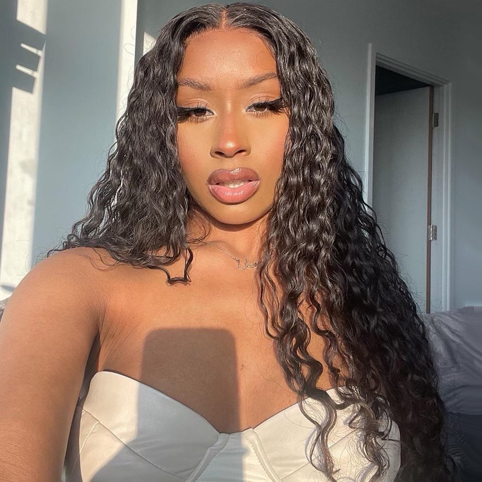 Invisiable HD 5x5 13x4 Full Lace Frontal Human Hair Wigs Water Wave