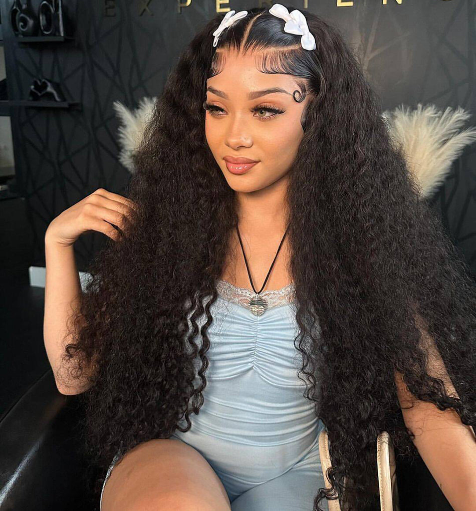 Transparent 13x6 Lace Front Closure Wig 5x5  Ready To Go Human Hair Wigs Malaysian Jerry Curly Wigs