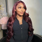 Plum Colored HD Transparent 5x5 Glueless Ready Go Wig  13x6 Lace Front Human Hair Wig