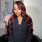 Plum Colored HD Transparent 5x5 Glueless Ready Go Wig  13x6 Lace Front Human Hair Wig