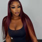 Plum Colored HD Transparent 5x5 Glueless Ready Go Wig  13x6 Lace Front Human Hair Wig