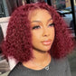 99J Colored Short BOB 13x6 Lace Front Wig 5x5 Glueless Ready To Go Human Hair Wig Jerry Curly