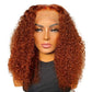 Ginger Orange Colored Short BOB 13x6 Lace Front Wig 5x5 Glueless Ready To Go Human Hair Wigs Jerry Curly