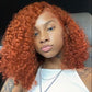 Ginger Orange Colored Short BOB 13x6 Lace Front Wig 5x5 Glueless Ready To Go Human Hair Wigs Jerry Curly