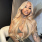 250% Density Customized Honey Blonde Mixed Colored 13x6 Lace Human Hair Wigs