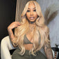 250% Density Customized Honey Blonde Mixed Colored 13x6 Lace Human Hair Wigs