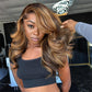 Highlight Brown 5x5 Glueless Ready Go Wig 13x6 Lace Front Wig Double Drawn Weft Made