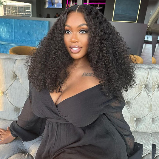 Big Curly Wigs Double Drawn Weft Made 250% Density Jerry Curly Human Hair Wigs