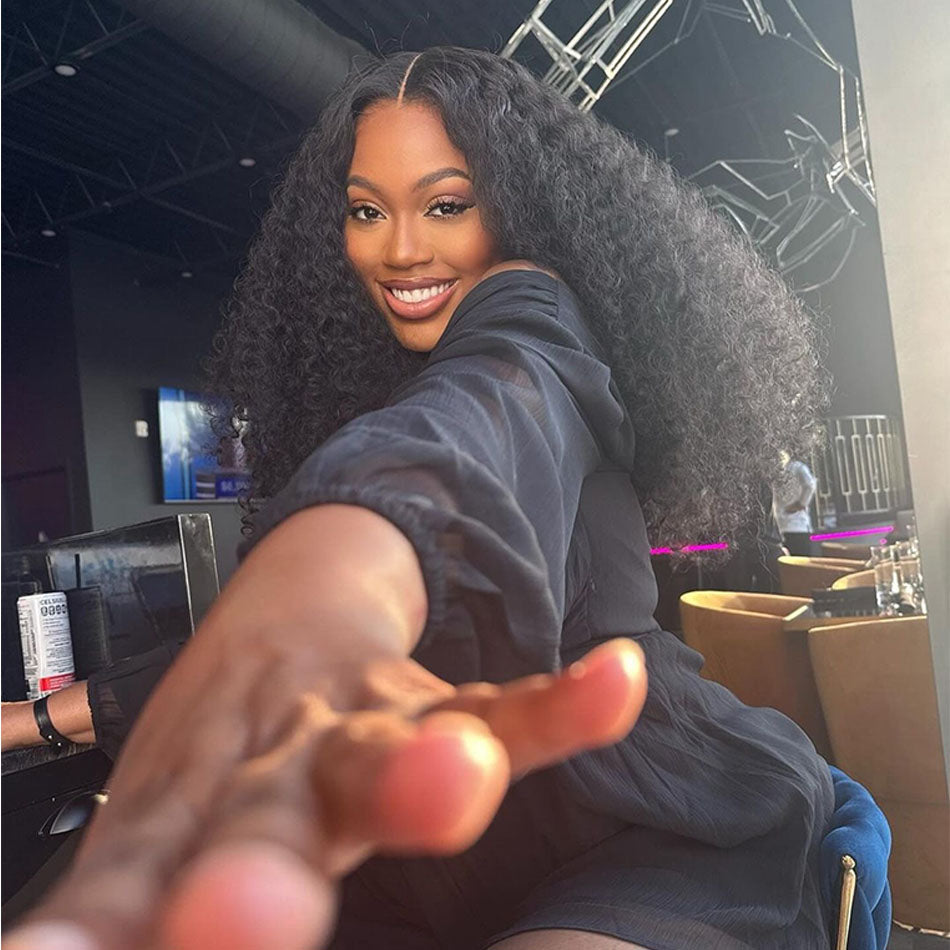 Big Curly Wigs Double Drawn Weft Made 250% Density Jerry Curly Human Hair Wigs