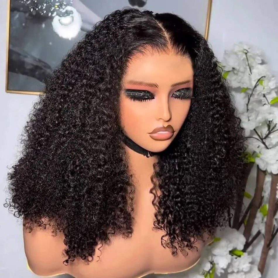 Big Curly Wigs Double Drawn Weft Made 250% Density Kinky Curly Human Hair Wigs