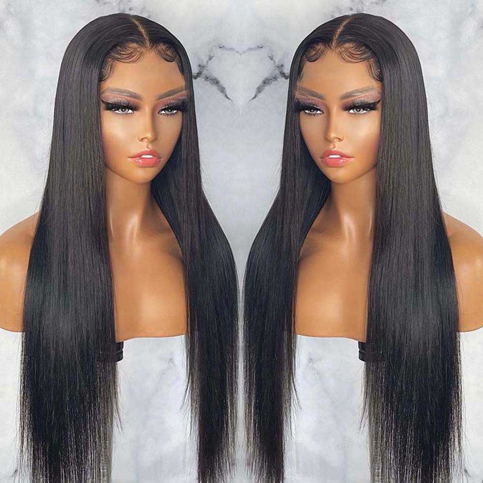 180% Density Invisiable 5x5 13x4 Undetectable HD Full Lace Frontal Closure Straight Human Hair Wigs