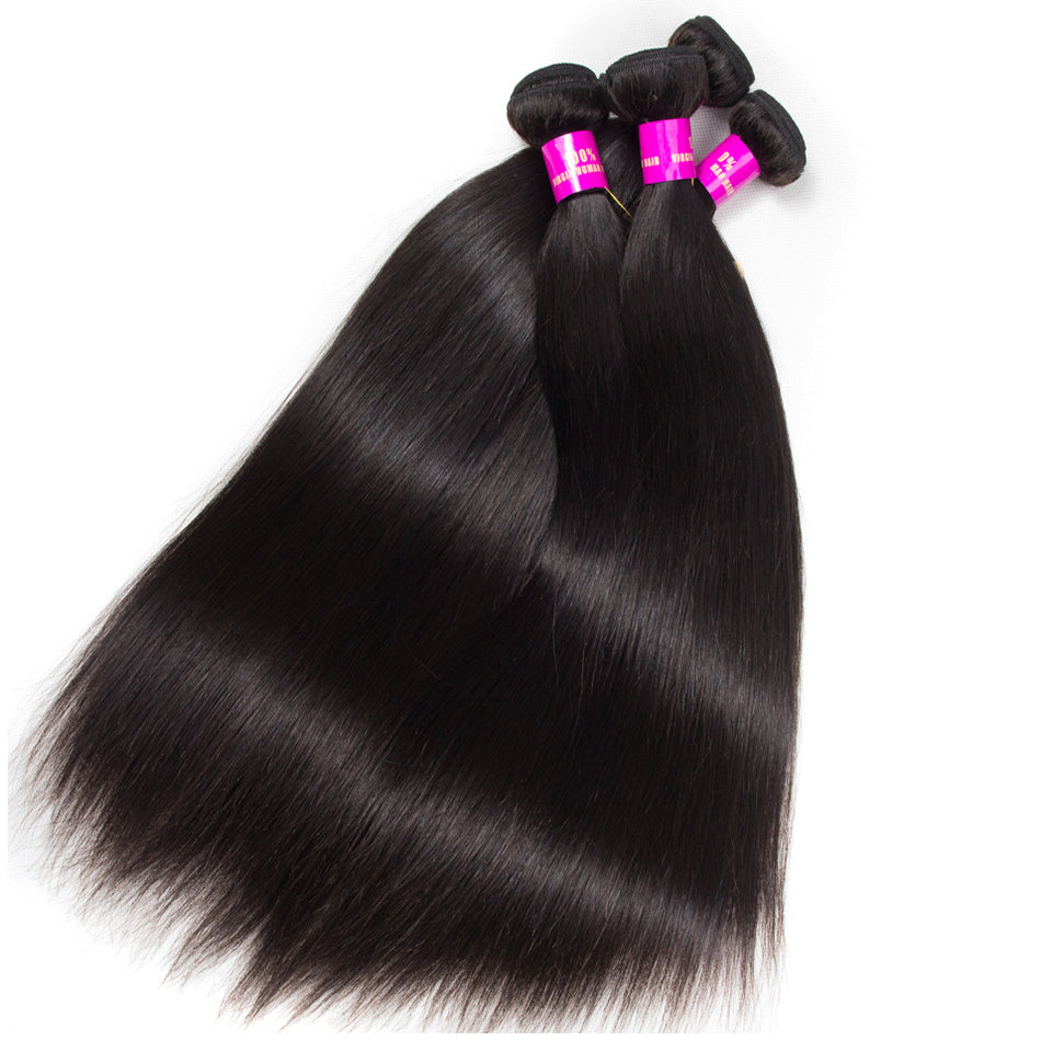 10A Brazilian Straight Hair 1/3/4 Bundles Deal 100% Remy Human Hair Weave