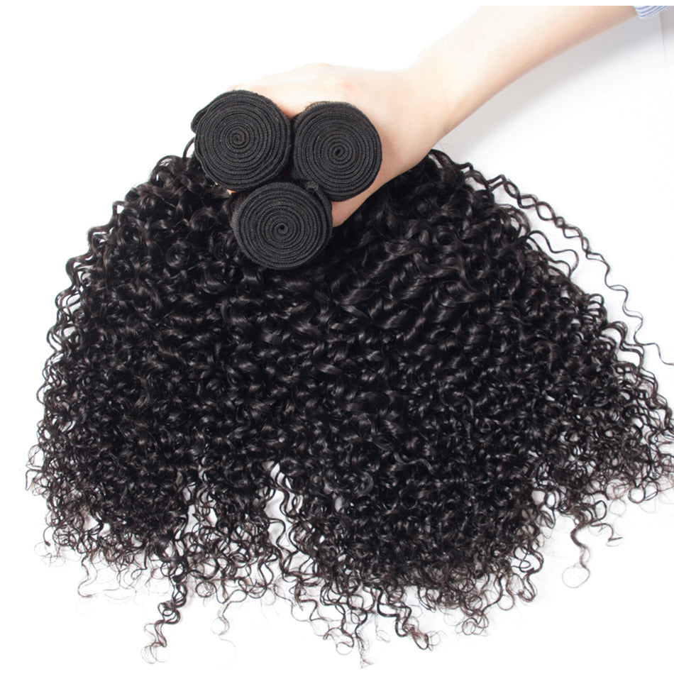 10A Malaysian Jerry Curly Hair 1/3/4 Bundles Deal 100% Remy Human Hair Weave