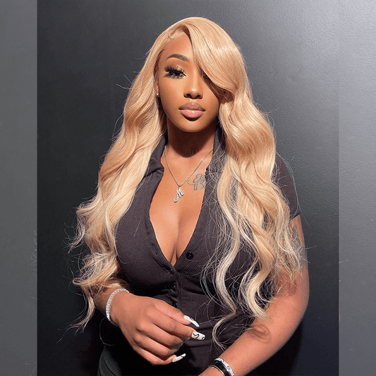 Professional Toned Customized Colored 250% Density HD Transparent 13x6 Lace Front Human Hair Wig