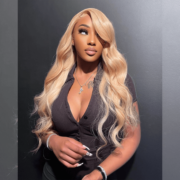 Platinum Blonde Color HD Transparent 13x6 Lace Front Human Hair Wig