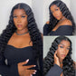 Premium 10A 13X4 Undetectable HD Full Frontal Lace Human Hair Wigs Loose Deep Wave