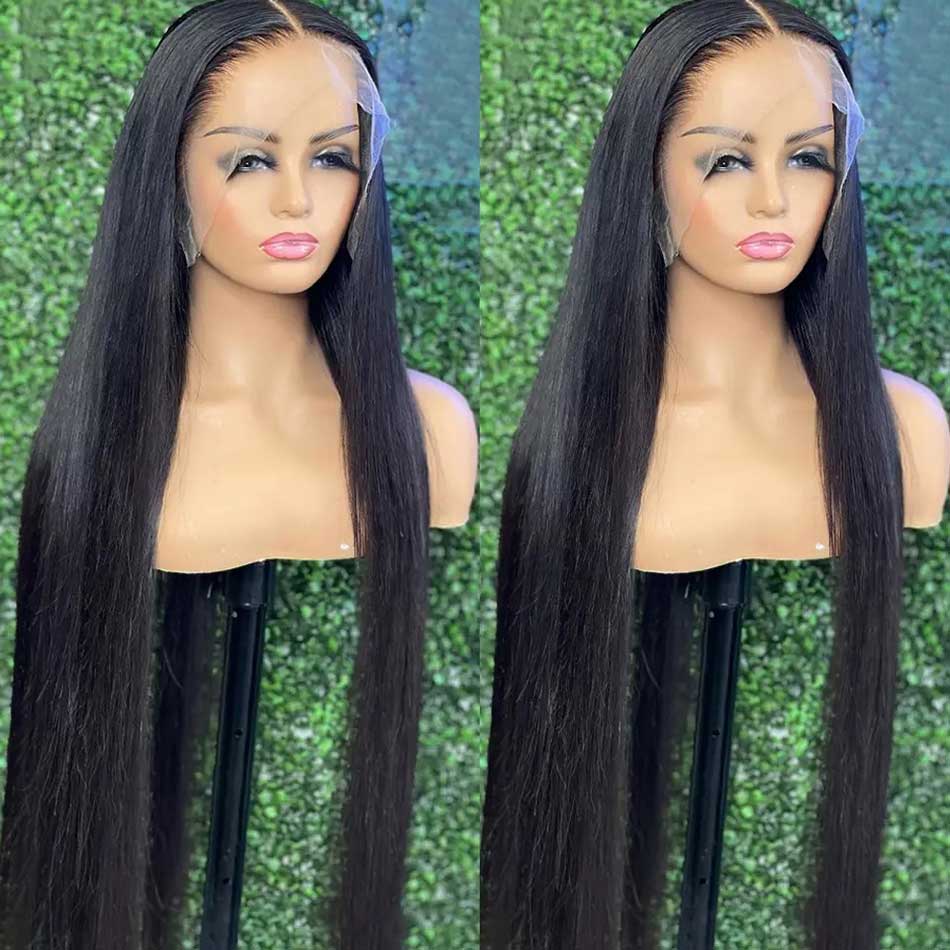 Transparent 13x6 Lace Front Closure 6x5 Glueless Brazilian Straight Human Hair Wigs