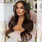 Classic Highlight Colored Lace Front Closure Body Wave Wig