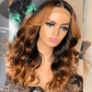 Hairstylist Works Double Drawn 5x5 Glueless Human Hair Wigs Body Wave Highlight Ombre Colored Wigs