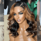 Hairstylist Works Double Drawn Shoulder Chest Length Wigs Highlight Colored Human Hair Wigs