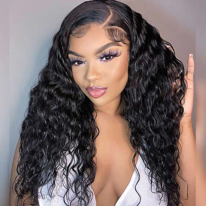 Transparent 5x5 13x6 Lace Front Closure Human Hair Wigs Water Wave