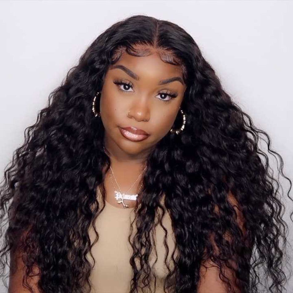 Transparent 5x5 13x6 Lace Front Closure Human Hair Wigs Water Wave