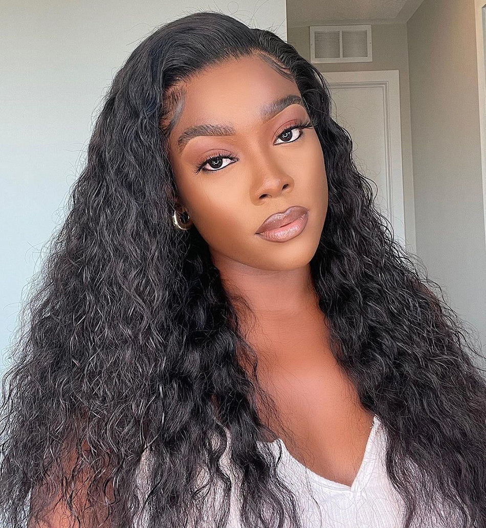 Transparent 5x5 13x6 Lace Front Closure Human Hair Wigs Water Wave