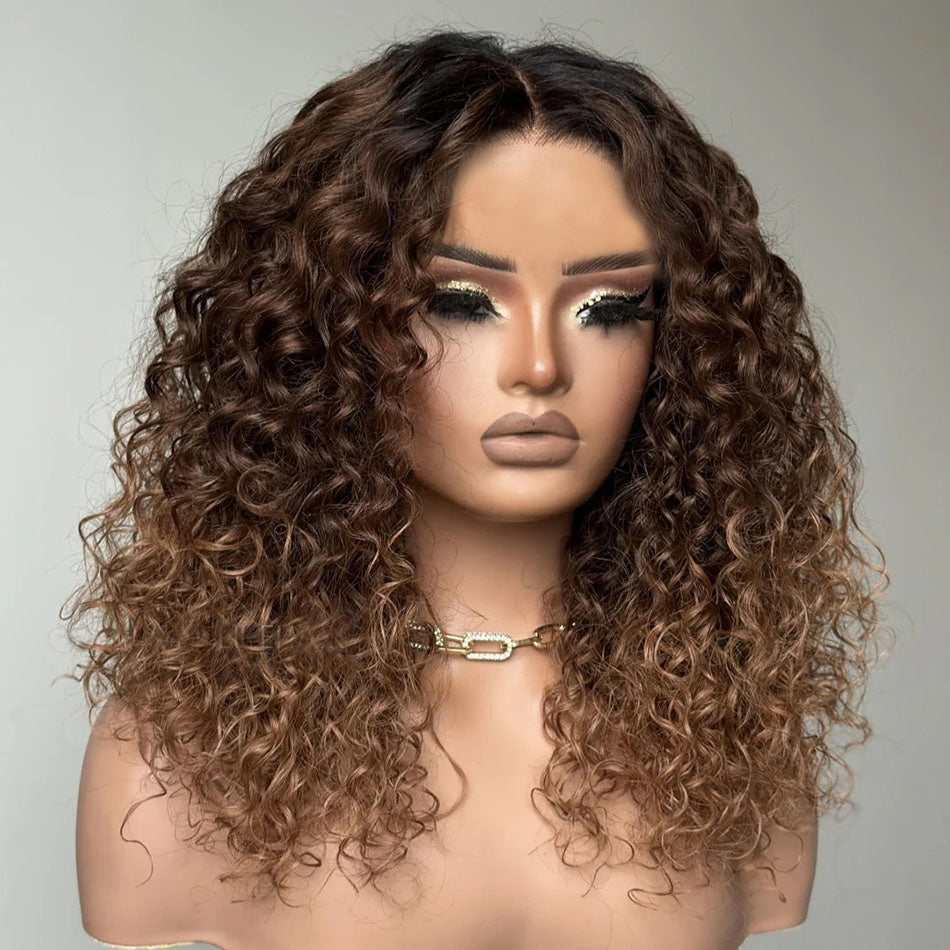 Star Style T4/30# Ombre Brown Classical Colored Glueless Lace Wig Ready To Wear
