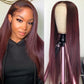 SUPER DEAL ! Plum Wine Burgundy Cherry Colored 13x6 Lace Front Human Hair Wig