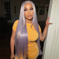 250% Density NEW Fashion Ash Purple Color 13x6 Lace Front Human Hair Wigs