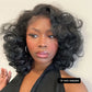 Bouncy Loose Wave Glueless Lace Human Hair Bob Wigs-004