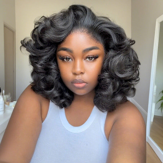 300% Density Classy And Luxury Bouncy Rose Wave Glueless Lace Wigs Human Hair Confident Boss Lady Wigs Ultra Full