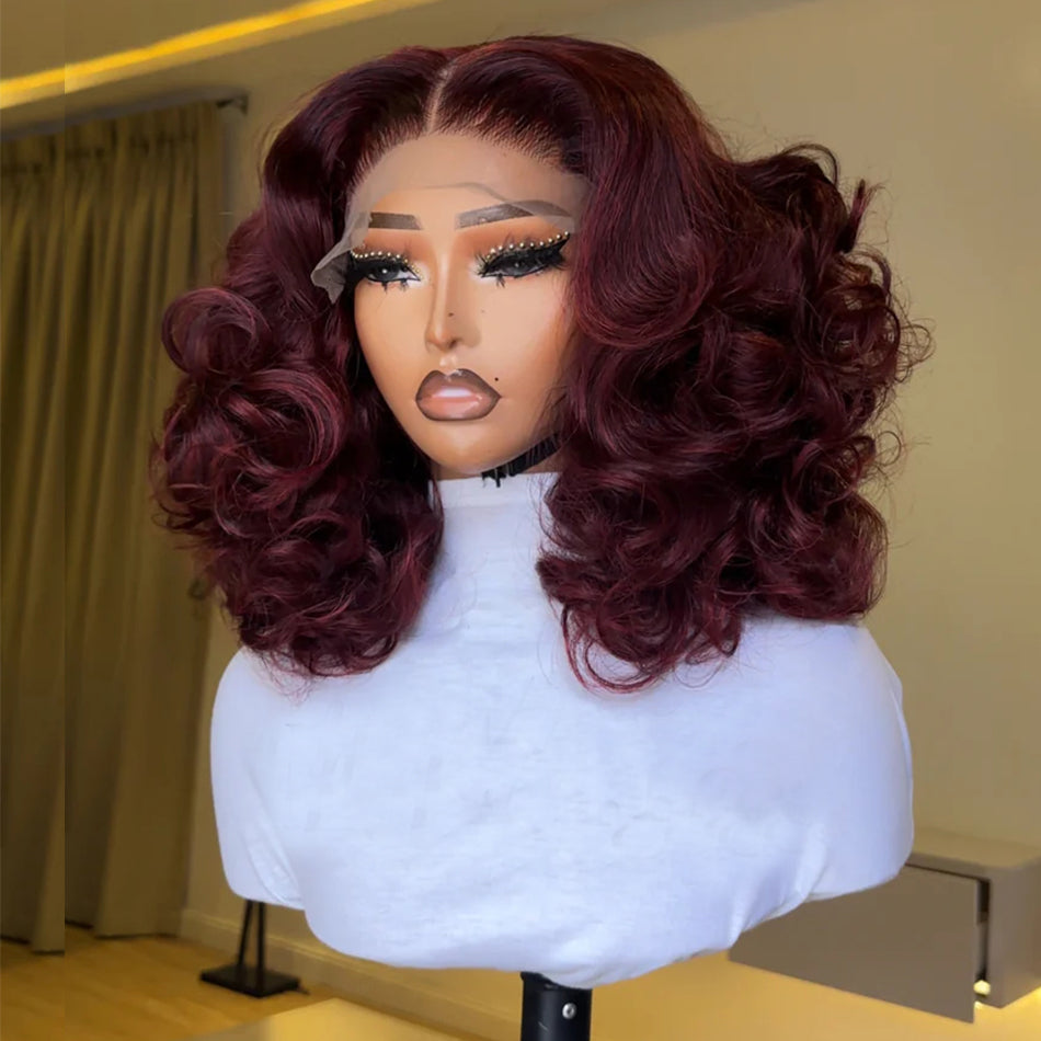 300% Density Classy And Luxury Bouncy Rose Wave Glueless Lace Wigs Human Hair Confident Boss Lady Wigs Ultra Full