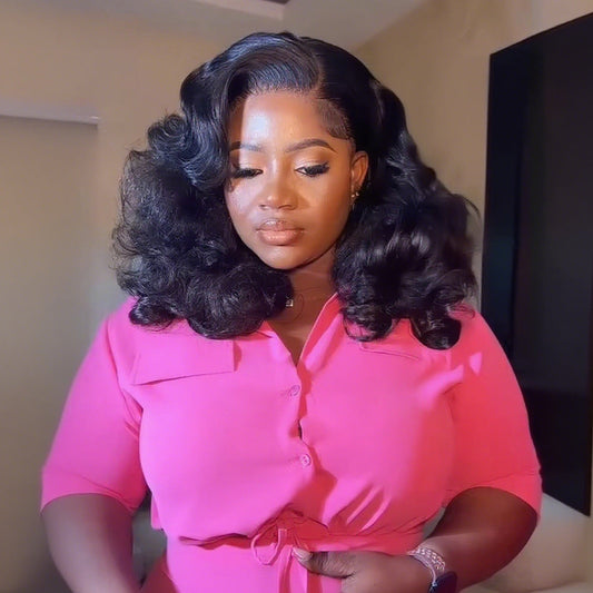 300% Density Classy And Luxury Bouncy Curly Wave Glueless Lace Wigs Human Hair Confident Boss Lady Wigs Ultra Full-038